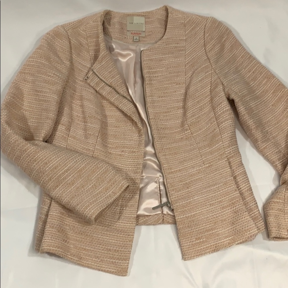 Pink Blazer with Peplum and zip up